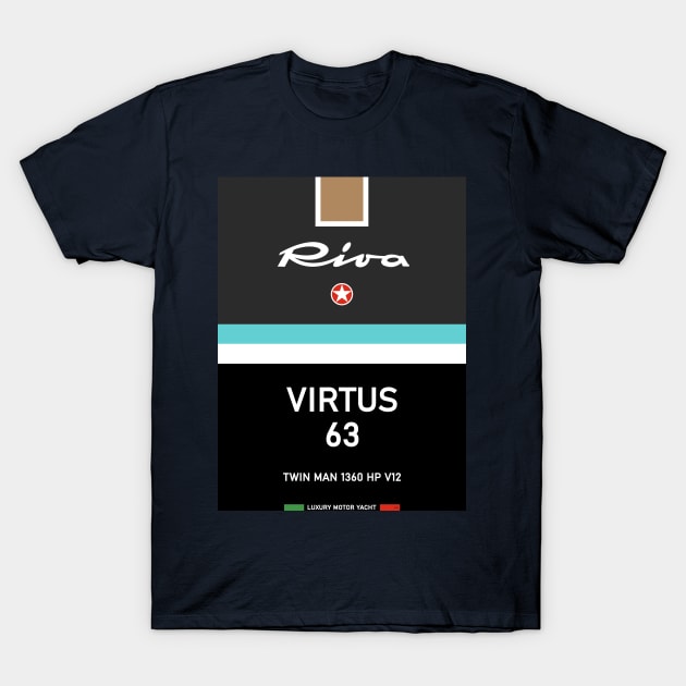 Riva Virtus Aquarama Classic Boat Italy T-Shirt by PB Mary
